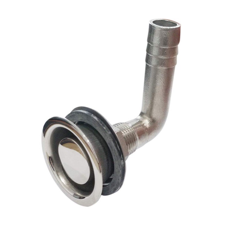 keehui Universal 90Â° Flush Mount Fuel Vent 316 Stainless Steel Marine Grade Fuel Gas Tank Vent with Mounting Gasket Hardware Fitting for 5/8inch Hose - Image 1